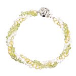 Armkette 7029 - Süßwasserperlen & Peridot Armkette 7029 - Süßwasserperlen & Peridot